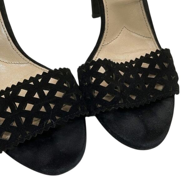 Prada Camoscio Suede Laser Cut Heels - Picture 5 of 10